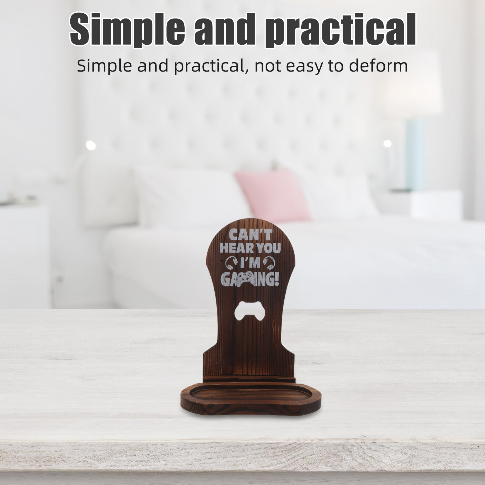 Soporte de madera para auricul - Desk Setup Minimalist reseña y precio