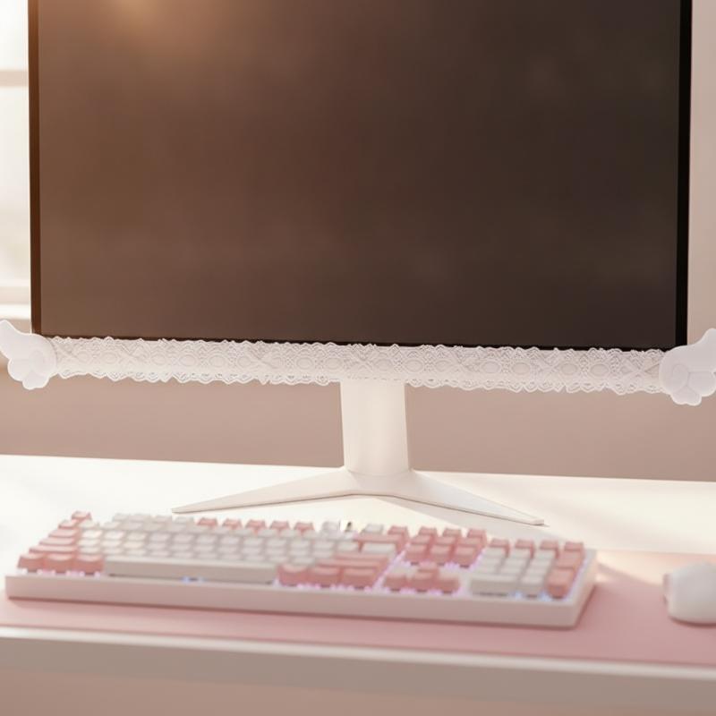Adorno de pantalla con encaje  - Setup Desk Monitor reseña y precio