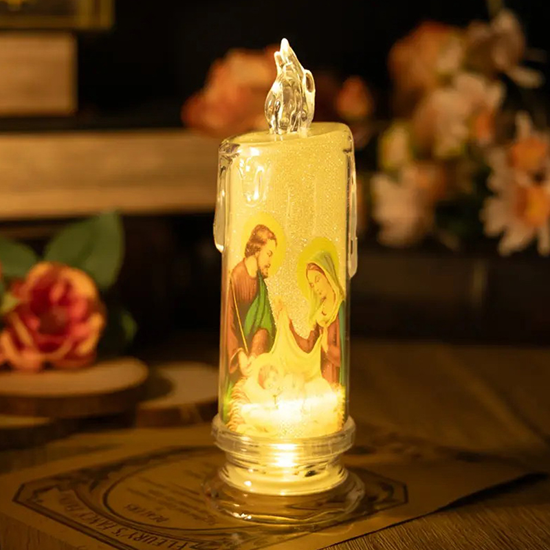 Lámpara LED tipo vela de Jesús - Desk Setup Lamp reseña y precio