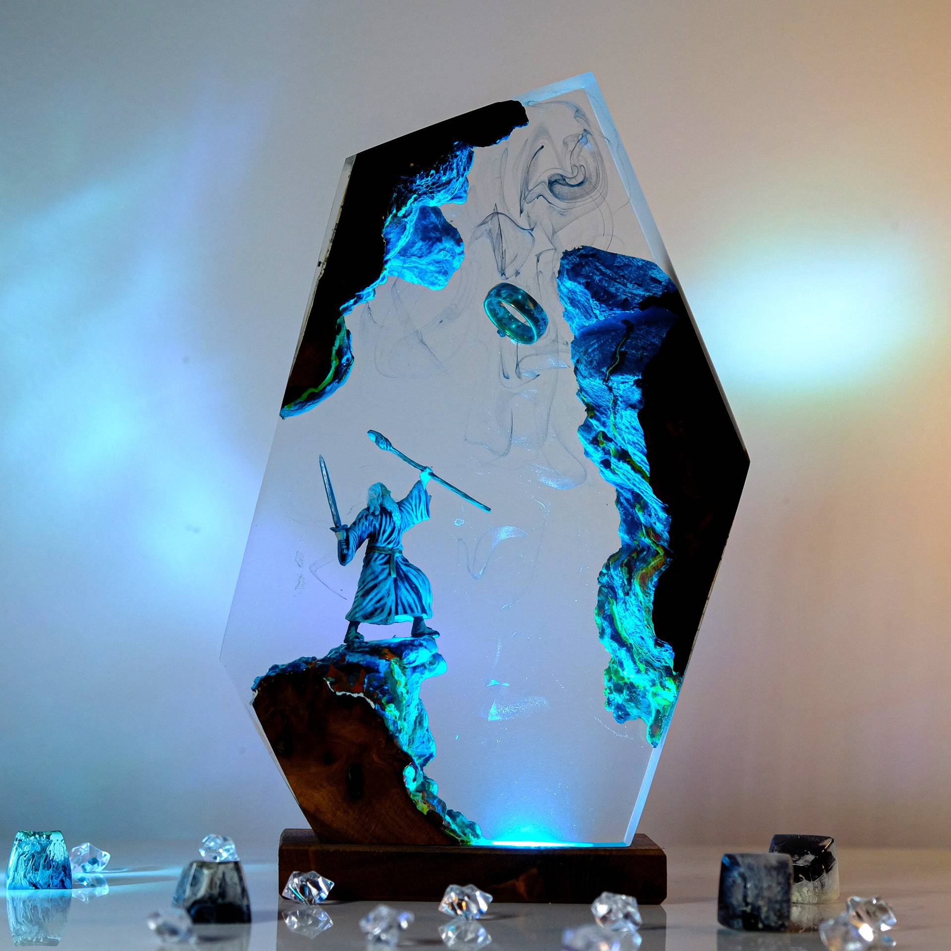 Lámpara de Resina con Figura d - Desk Setup Lamp reseña y precio