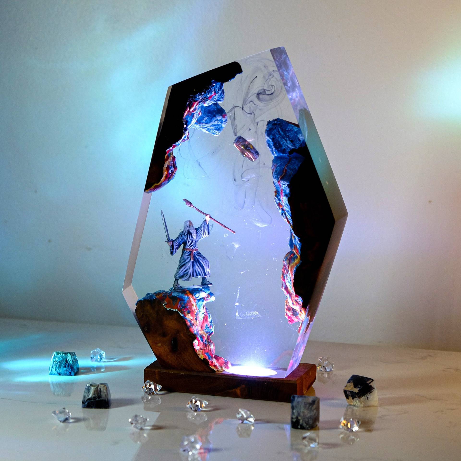 Lámpara de Resina con Figura d - Desk Setup Lamp reseña y precio