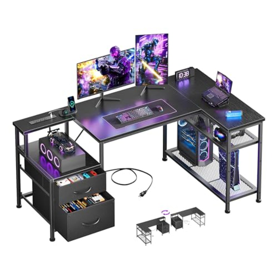 Escritorio para juegos en form - Desk Setup L Shaped reseña y precio