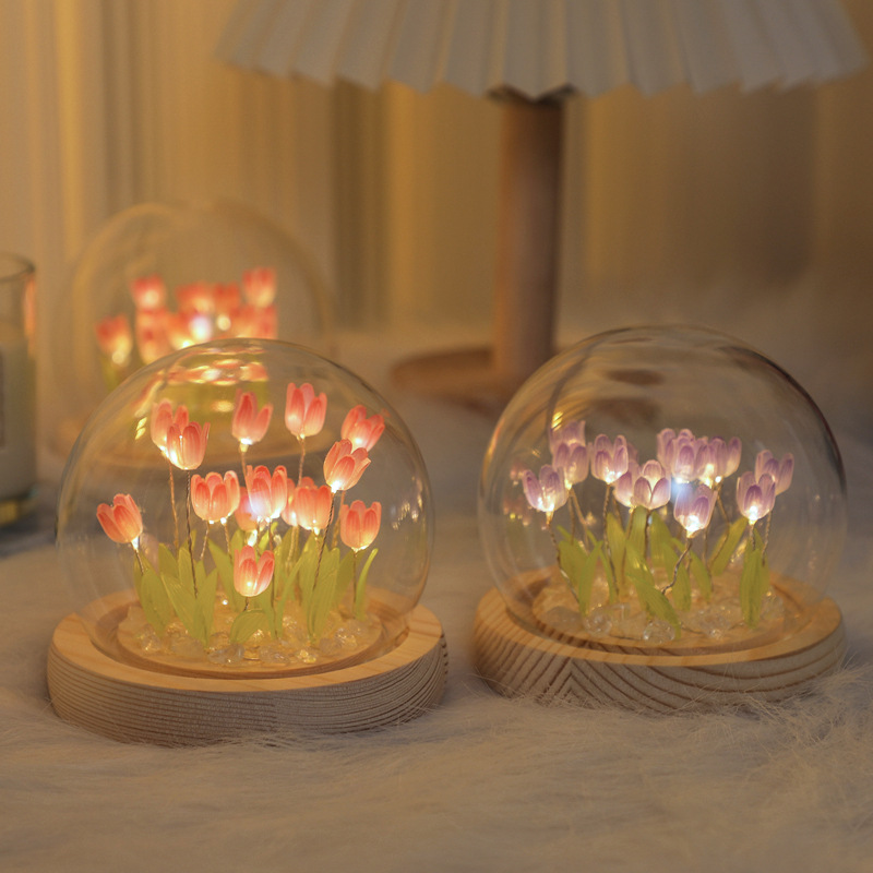 Luz de noche de tulipán hecha  - Desk Setup Lamp reseña y precio