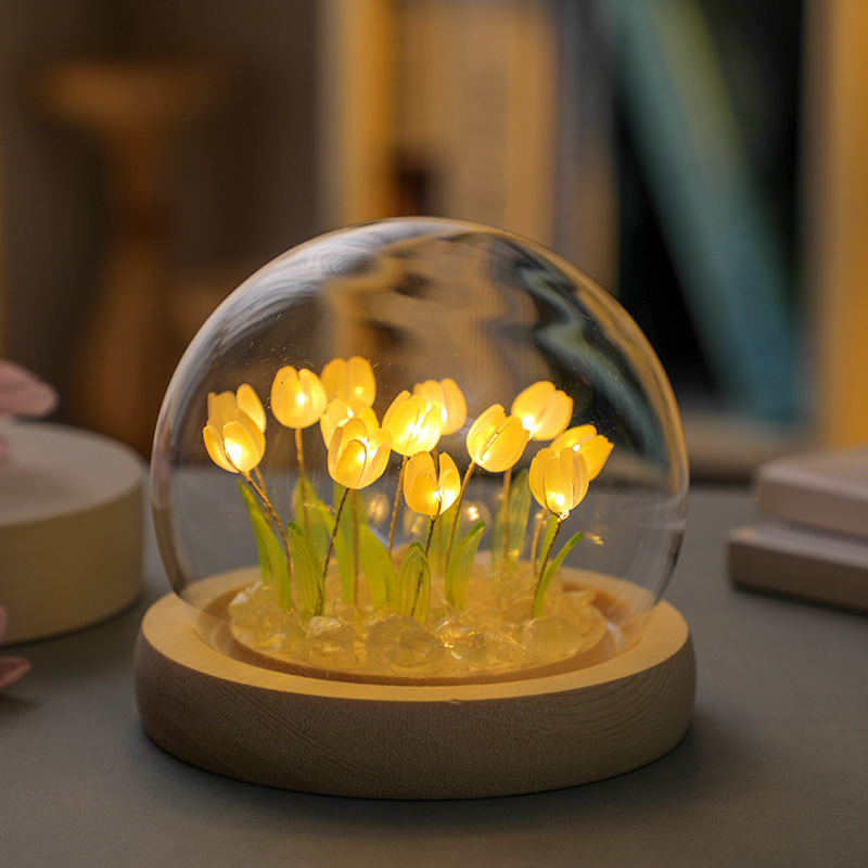 Luz de noche de tulipán hecha  - Desk Setup Lamp reseña y precio
